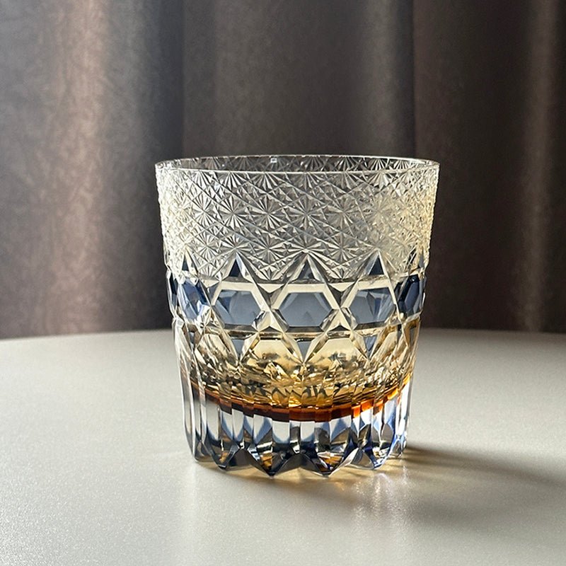 Fluorite Edo Kiriko Crystal Whiskey Glasses