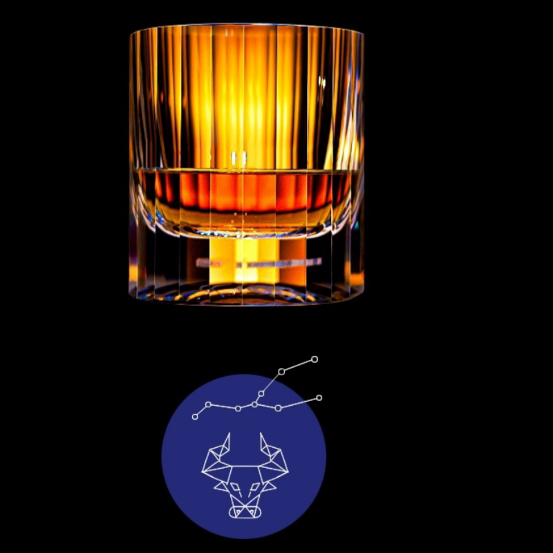 European Crystal 12 Zodiac Signs Whiskey Glass