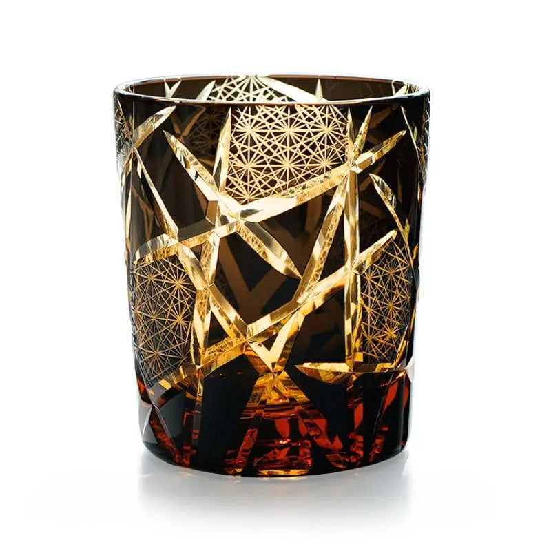 Edo Kiriko Crane Lightning Whiskey Glass