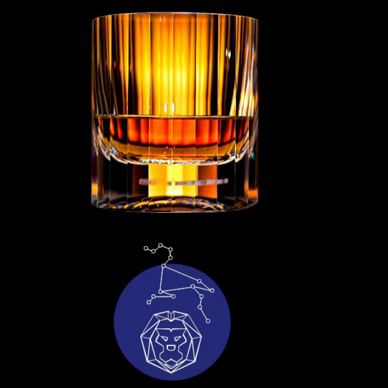 European Crystal 12 Zodiac Signs Whiskey Glass