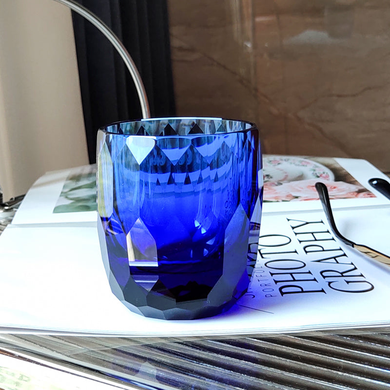 K9 Crystal Japanese Edo Kiriko Whiskey Glass - Diamond-like - Transparent