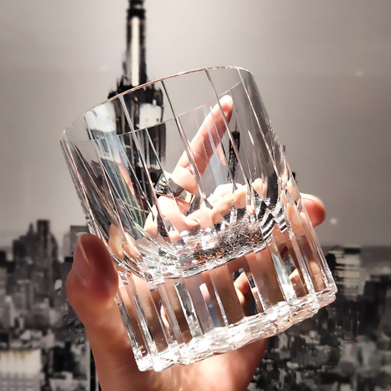 K9 Crystal Japanese Edo Kiriko Whiskey Glass - Orange