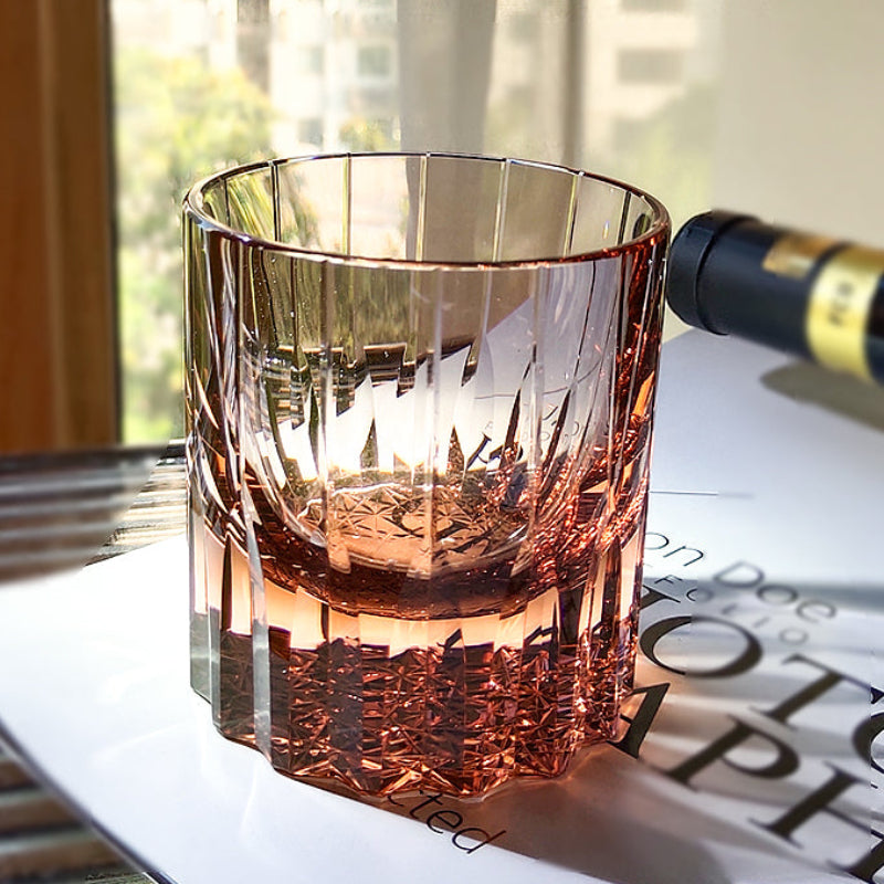 K9 Crystal Japanese Edo Kiriko Whiskey Glass - Forest Green