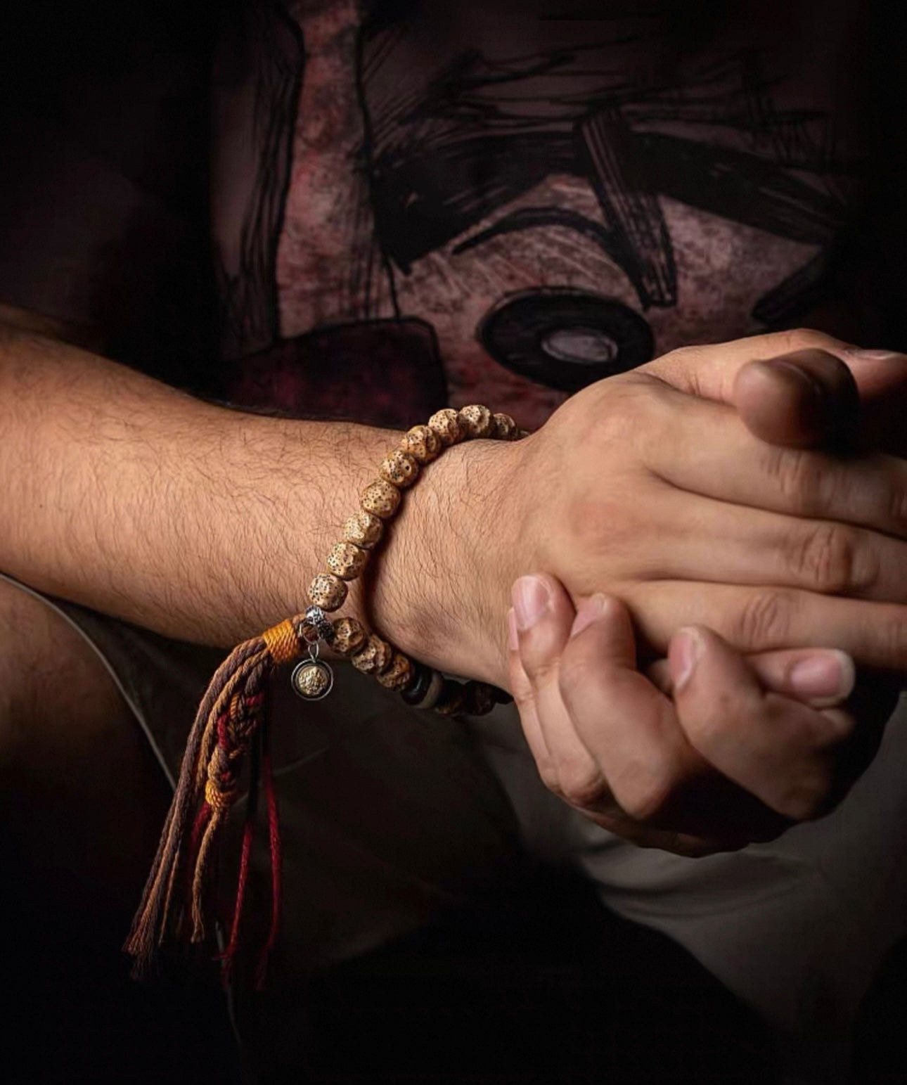 Natural Bodhi Seed Prayer Beads - The Formless Aged Star-Moon Bracelet