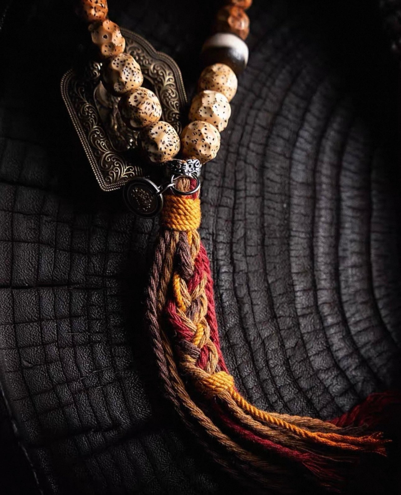 Natural Bodhi Seed Prayer Beads - The Formless Aged Star-Moon Bracelet