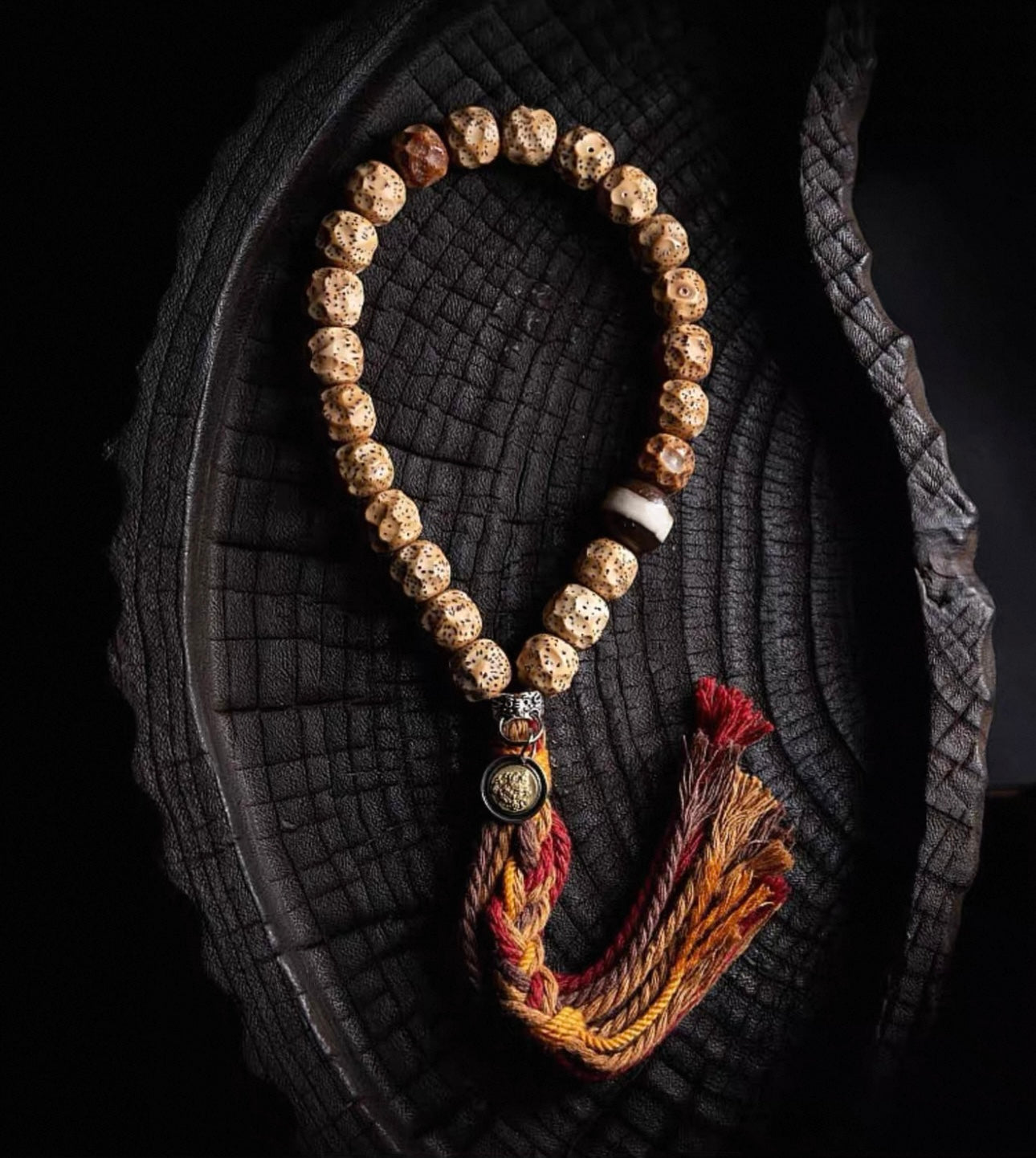 Natural Bodhi Seed Prayer Beads - The Formless Aged Star-Moon Bracelet