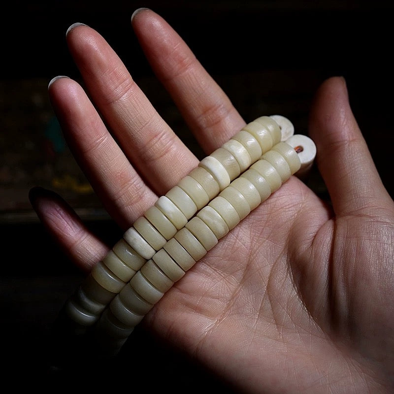Tibetan Yak Bone Mala Bracelet for Men – 108 Beads for Mindful Panwan
