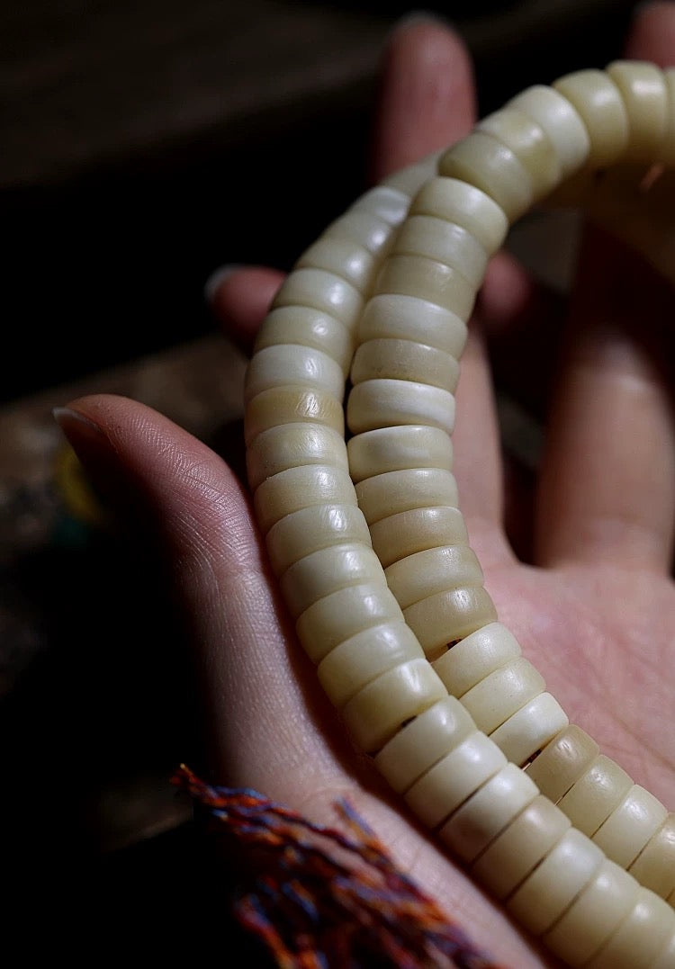 Tibetan Yak Bone Mala Bracelet for Men – 108 Beads for Mindful Panwan