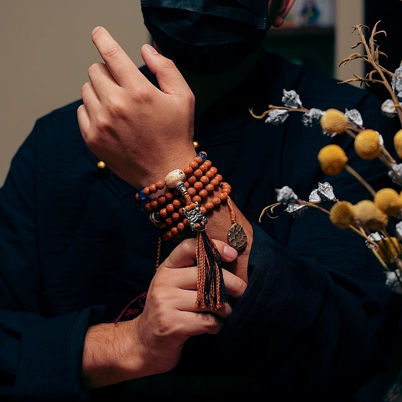 Tibetan Toothless Small Vajra Bodhi Seed Mala - 108 Beads for Prayer