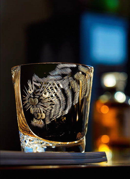 The Majestic Tiger Master-Edition Edo Kiriko Whiskey Glass
