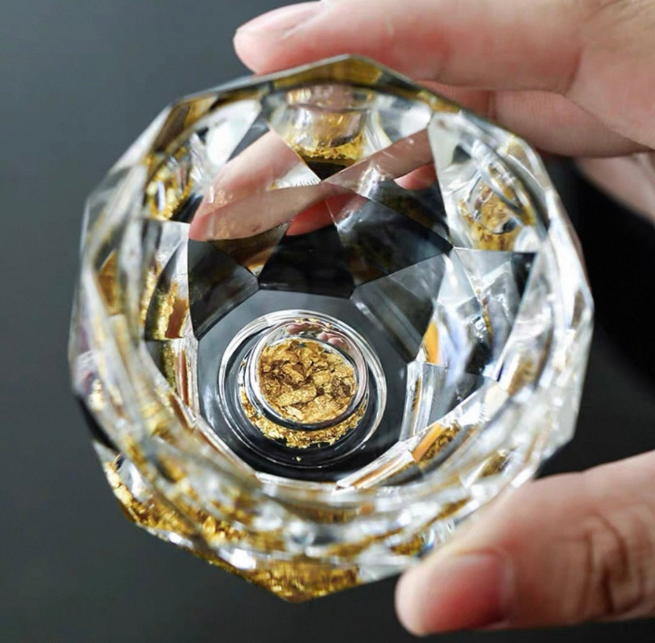 Handcrafted Gold Leaf Crystal Cup - Your Personal Master Cup