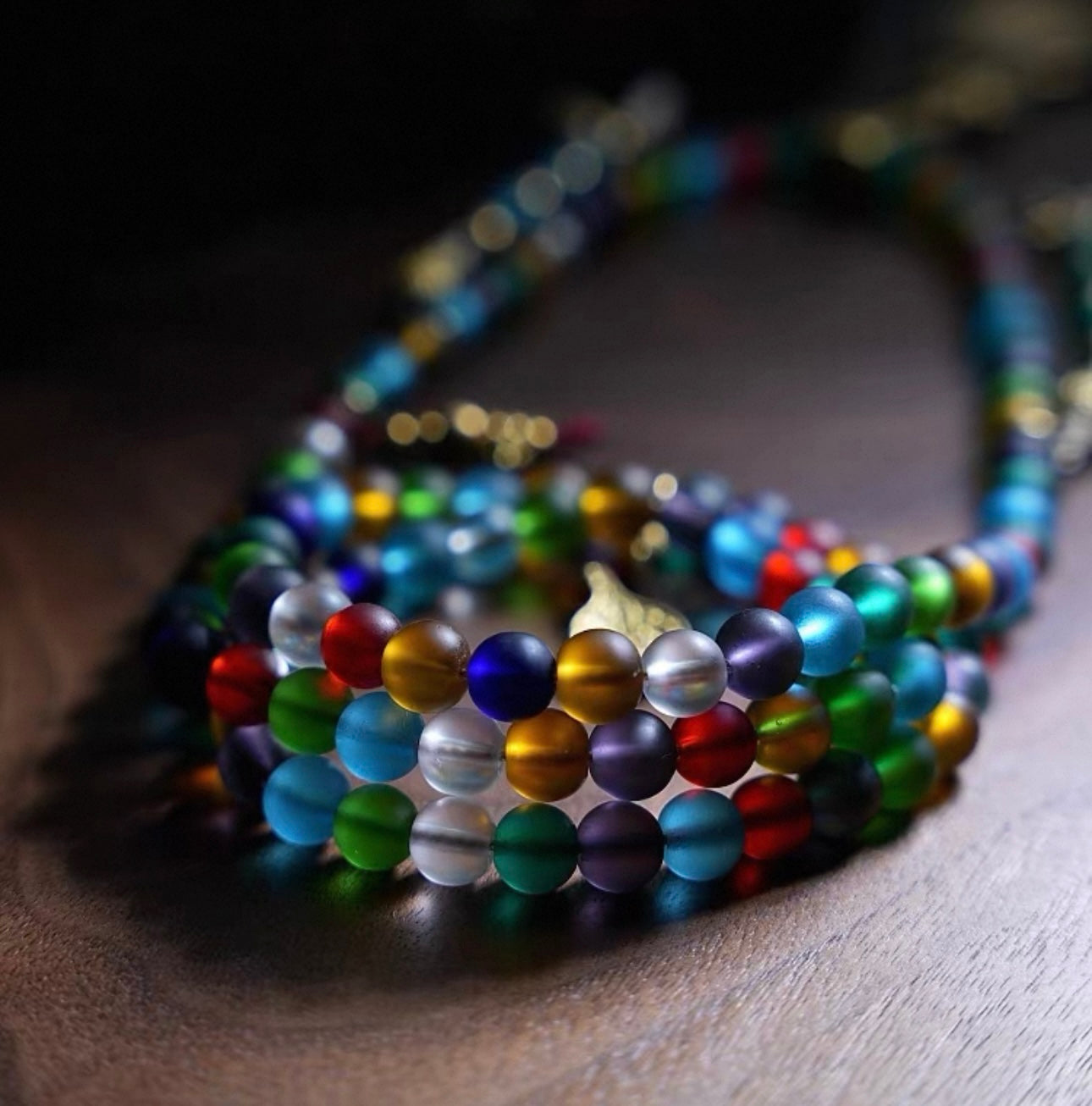 Handcrafted Liuli Glass Mala Bracelet/Necklace - Original Design