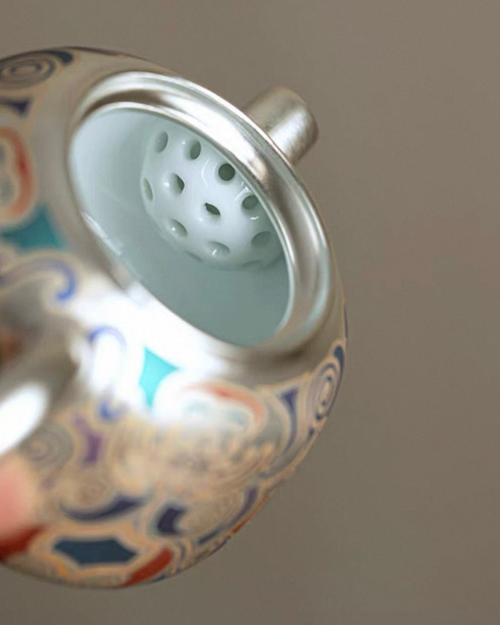 Dunhuang Gold & Silver Inlay Ceramic Tea Trio | Premium Heritage Gift Set