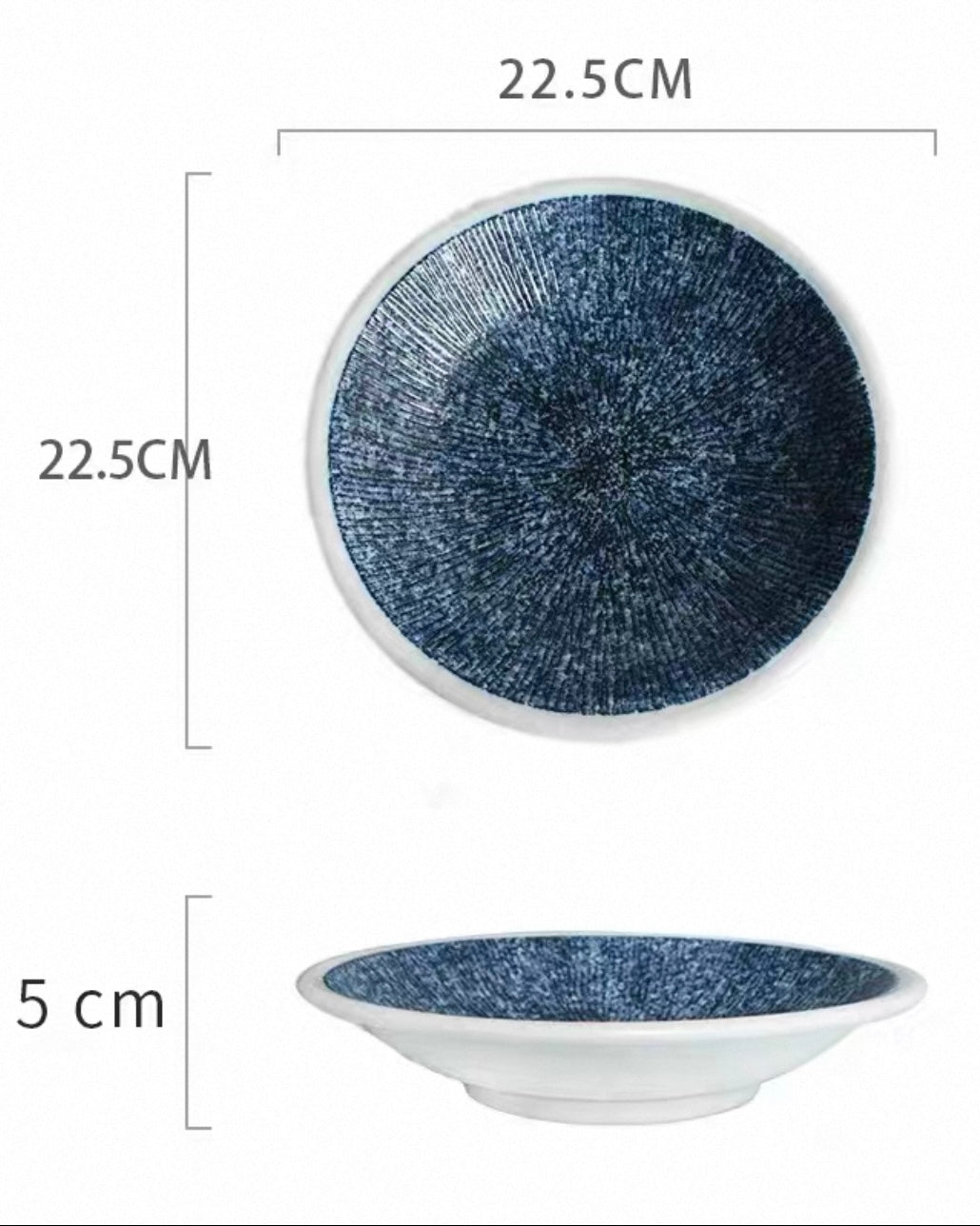 Japanese Imported Mino-Ware Coarse Pottery Large Dinner Plate | Artisan Deep Dish