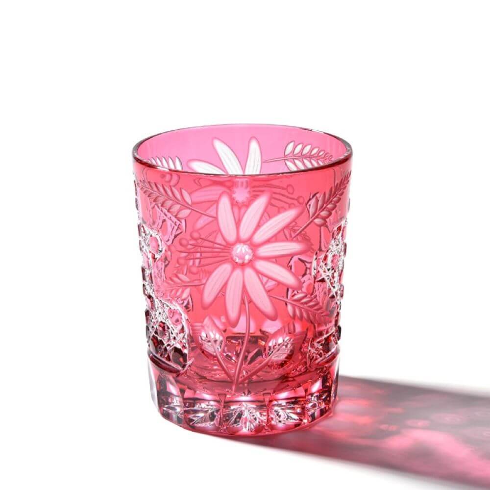 Edo Kiriko Sakura Bloom Hand-Cut Whisky Glass