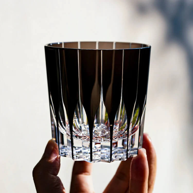 Edo Kiriko Black Comet Hand-Cut Whisky Glass