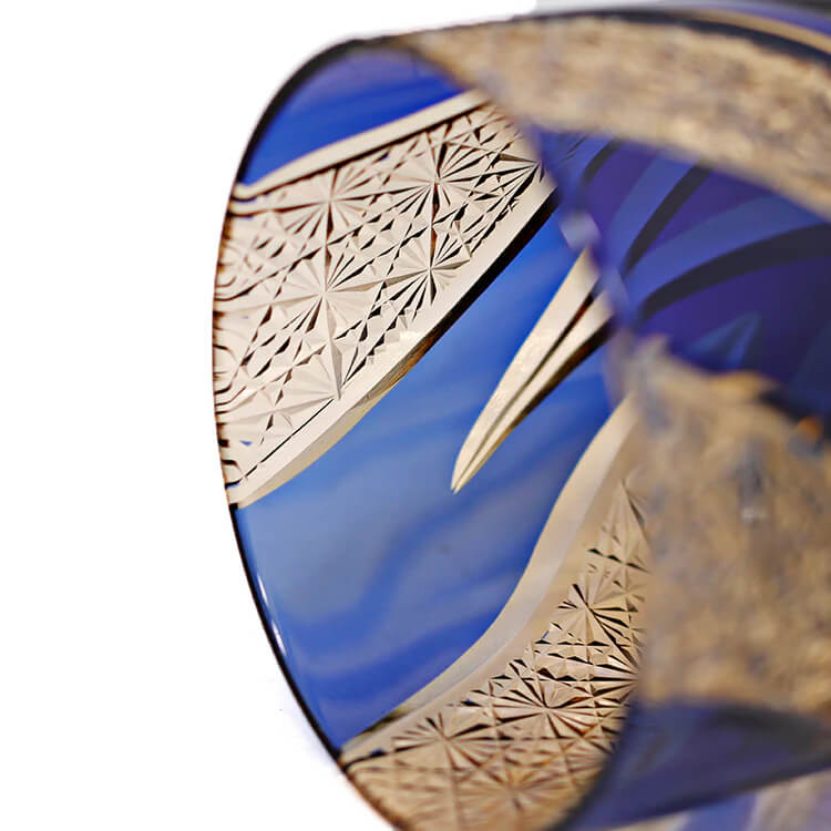 Edo Kiriko Blue Flame Hand-Cut Whisky Glass